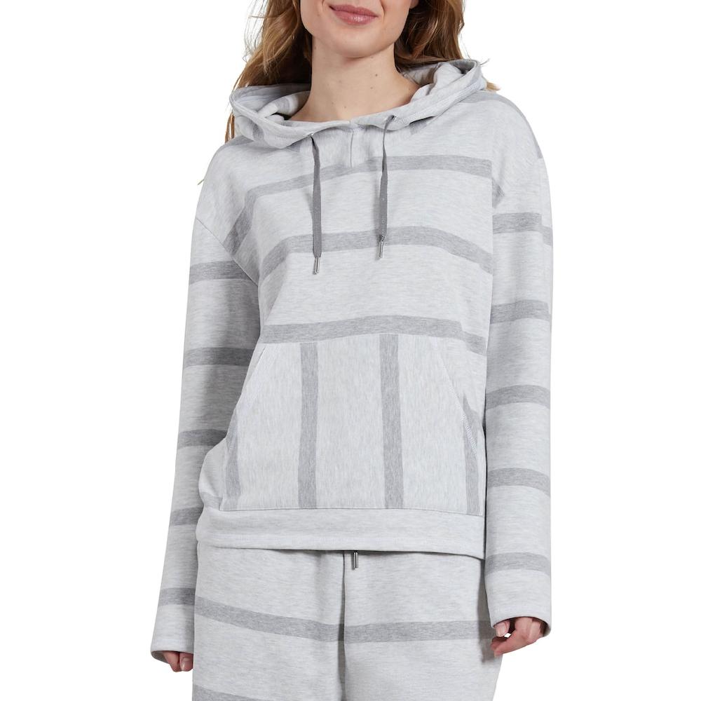 TOM TAILOR Kapuzensweatshirt mit auffälligem Streifen-Print