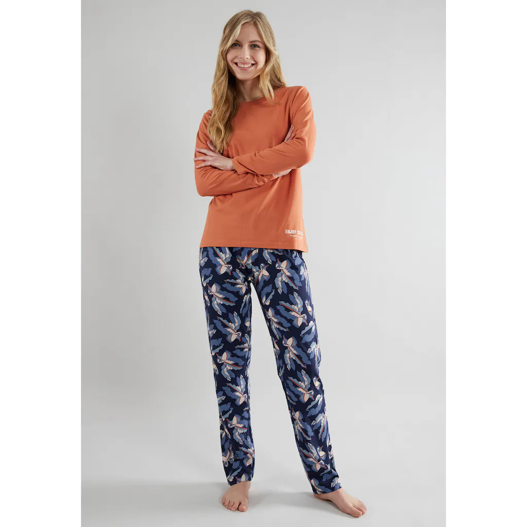 TOM TAILOR Pyjama (2 tlg.) mit gemusterter Hose ▷ für