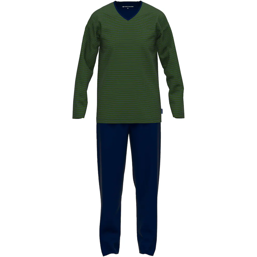 TOM TAILOR Pyjama »Nevada« (2 Tlg.) Mit Cooler Kombi Aus Oberteil Und Unterteil ▷ Für