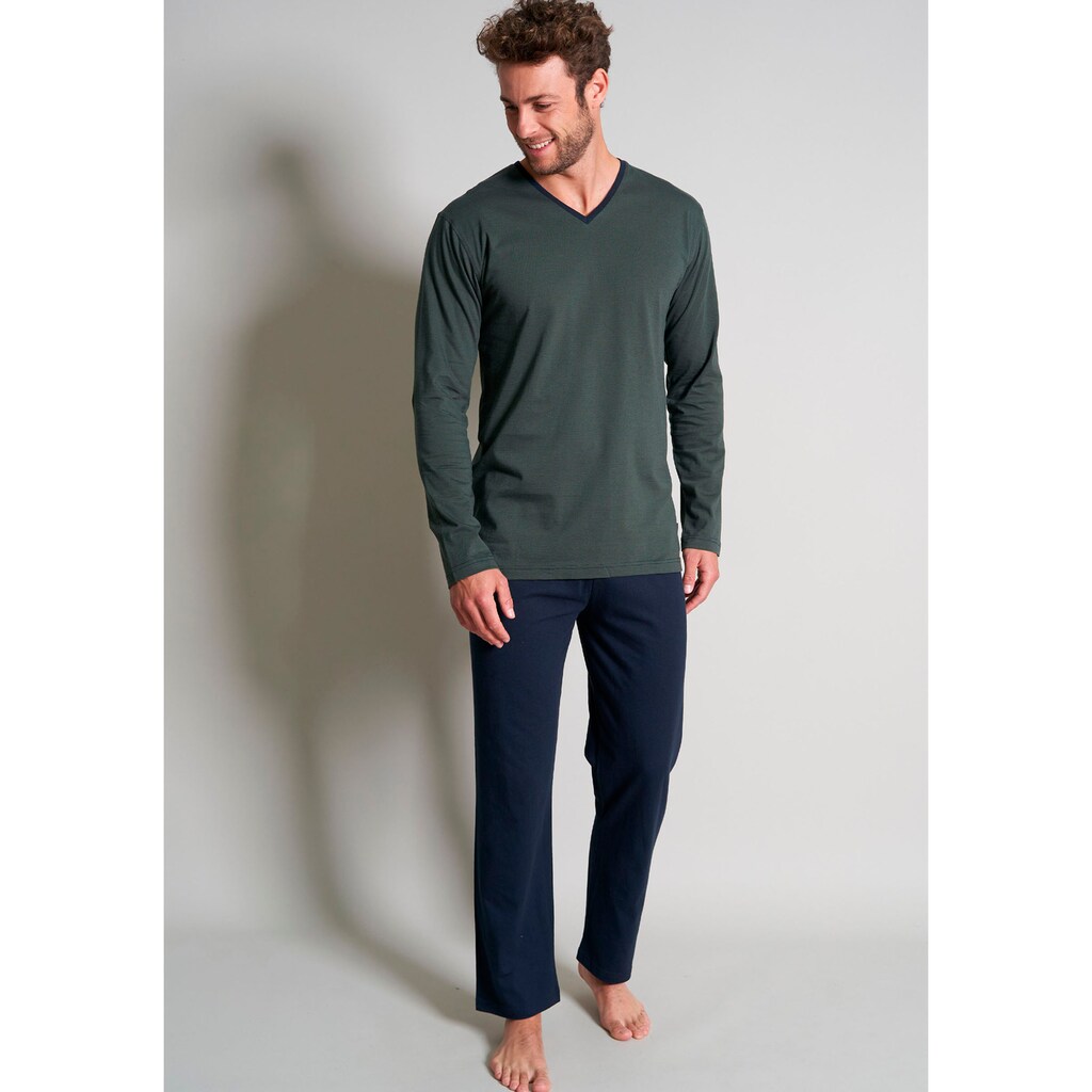 TOM TAILOR Pyjama »Nevada« (2 Tlg.) Mit Cooler Kombi Aus Oberteil Und Unterteil ▷ Für