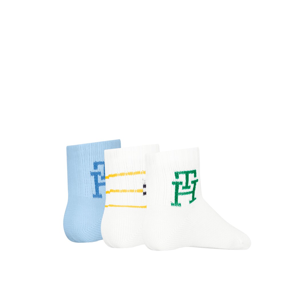 Tommy Hilfiger Socken »TH BABY SOCK 3P GIFTBOX MONOGRAM« (3 Paar) Mit Mehreren Süßen Designs