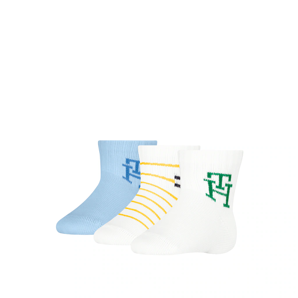 Tommy Hilfiger Socken »TH BABY SOCK 3P GIFTBOX MONOGRAM« (3 Paar) Mit Mehreren Süßen Designs