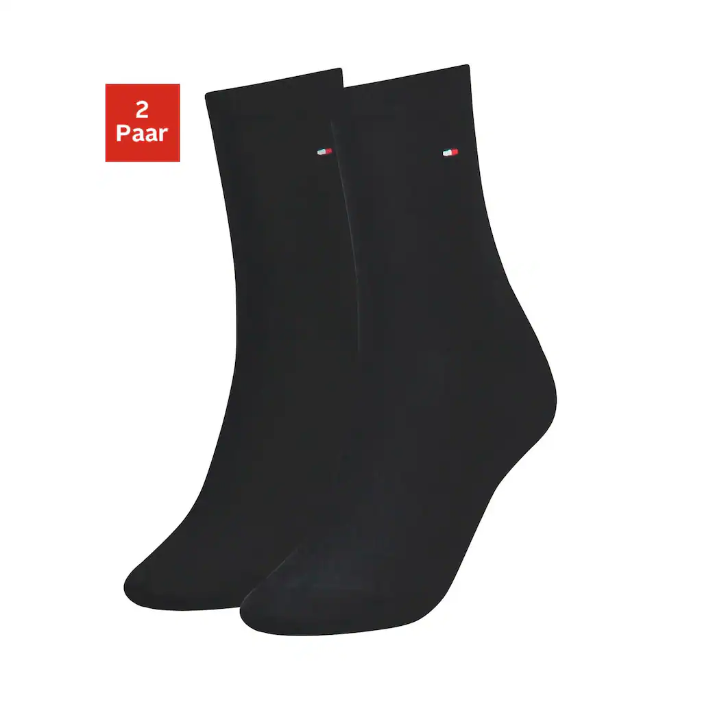 Tommy Hilfiger Socken »TH WOMEN SOCK CASUAL 2P« (2 Paar 2 Paar) Mit Flacher Zehennaht