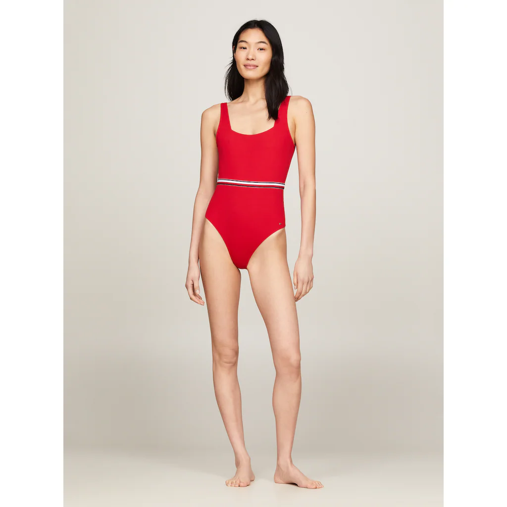 Tommy Hilfiger Swimwear Badeanzug »SQUARE NECK ONE PIECE« Mit Logo-Stretchband Online Bestellen