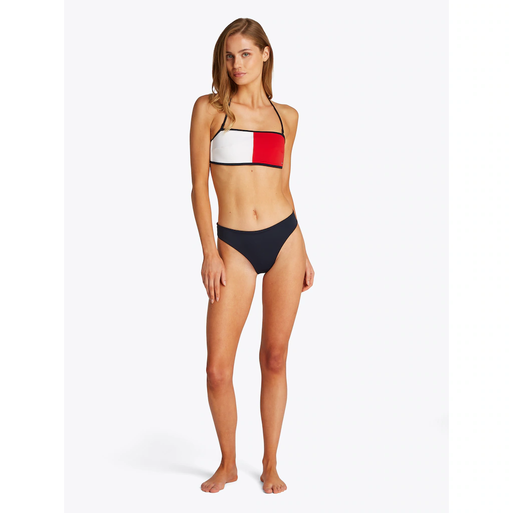 Tommy Hilfiger Swimwear Bandeau-Bikini-Top »BANDEAU« In Color-Block-Optik Mit Logodruck
