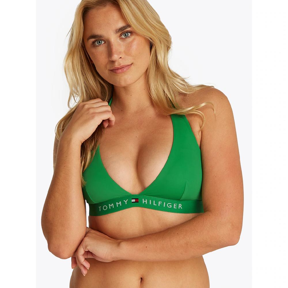 Tommy Hilfiger Swimwear Triangel-Bikini-Top »HALTER RP« mit Logoschriftzug mit Steckverschluss ▷ für