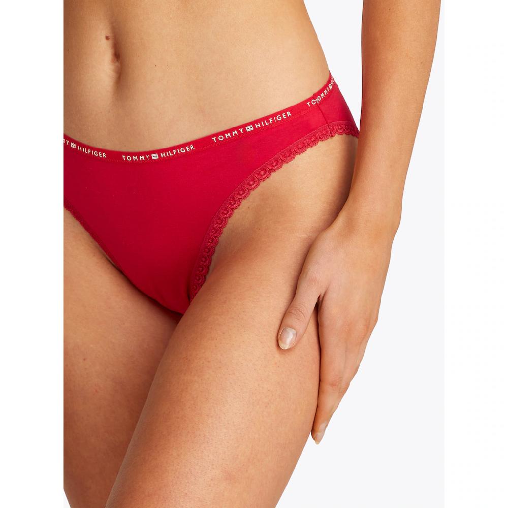 Tommy Hilfiger Underwear Bikinislip »3 PACK LACE BIKINI« (Packung 3 St. 3er) Mit Spitzenkante Logoschriftzug ▷ Für