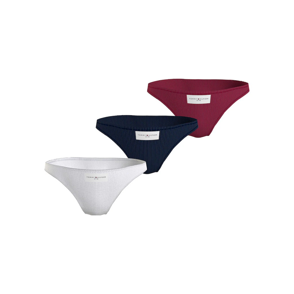 Tommy Hilfiger Underwear Bikinislip »3P BIKINI« (Packung 2 St. 3er) in feiner Rippoptik mit Tommy Hilfiger Logo-Badge online kaufen