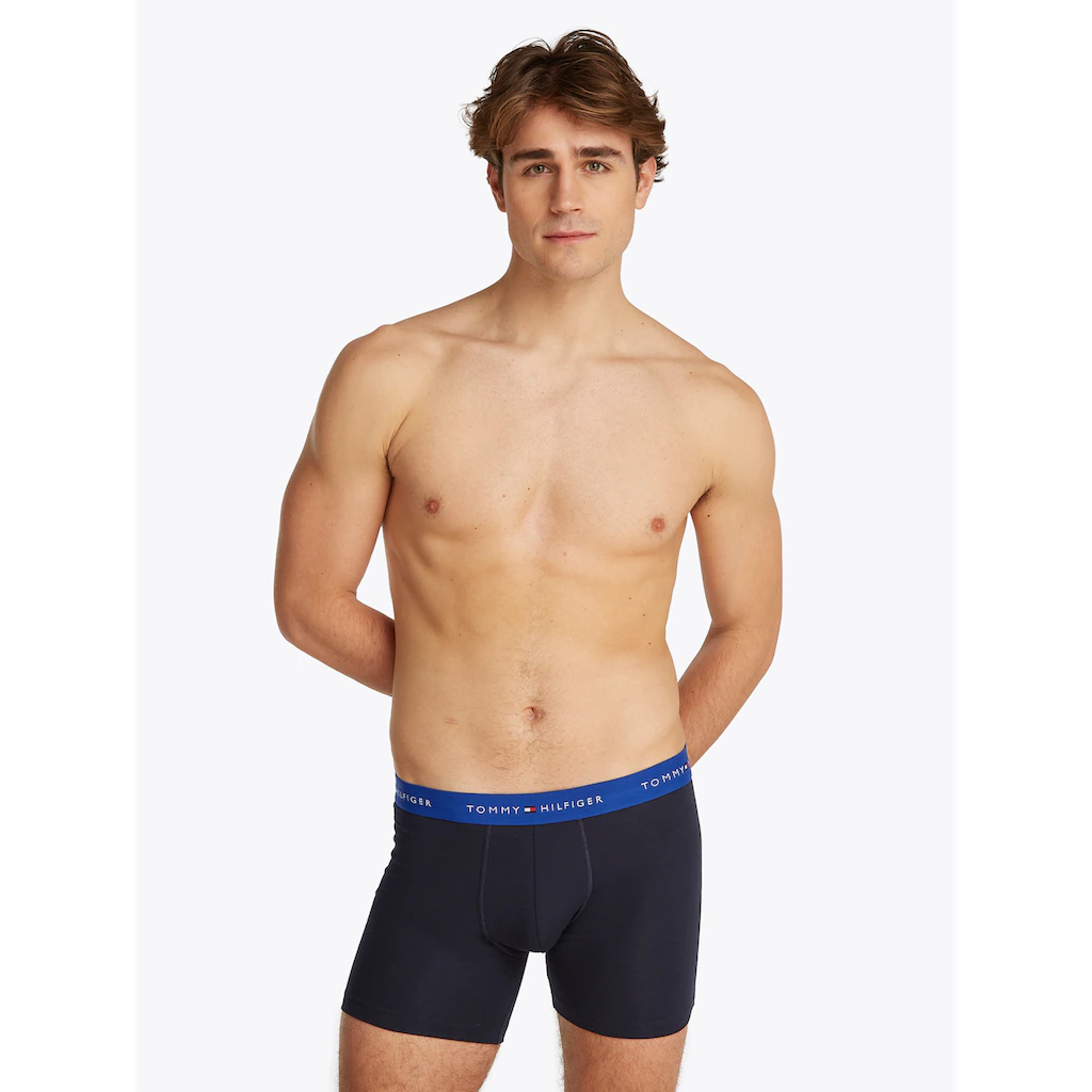Tommy Hilfiger Underwear Boxershorts »3P BOXER BRIEF WB« (Packung 3 St. 3er-Pack) Mit Kontrastfarbenem Logobund Online Kaufen