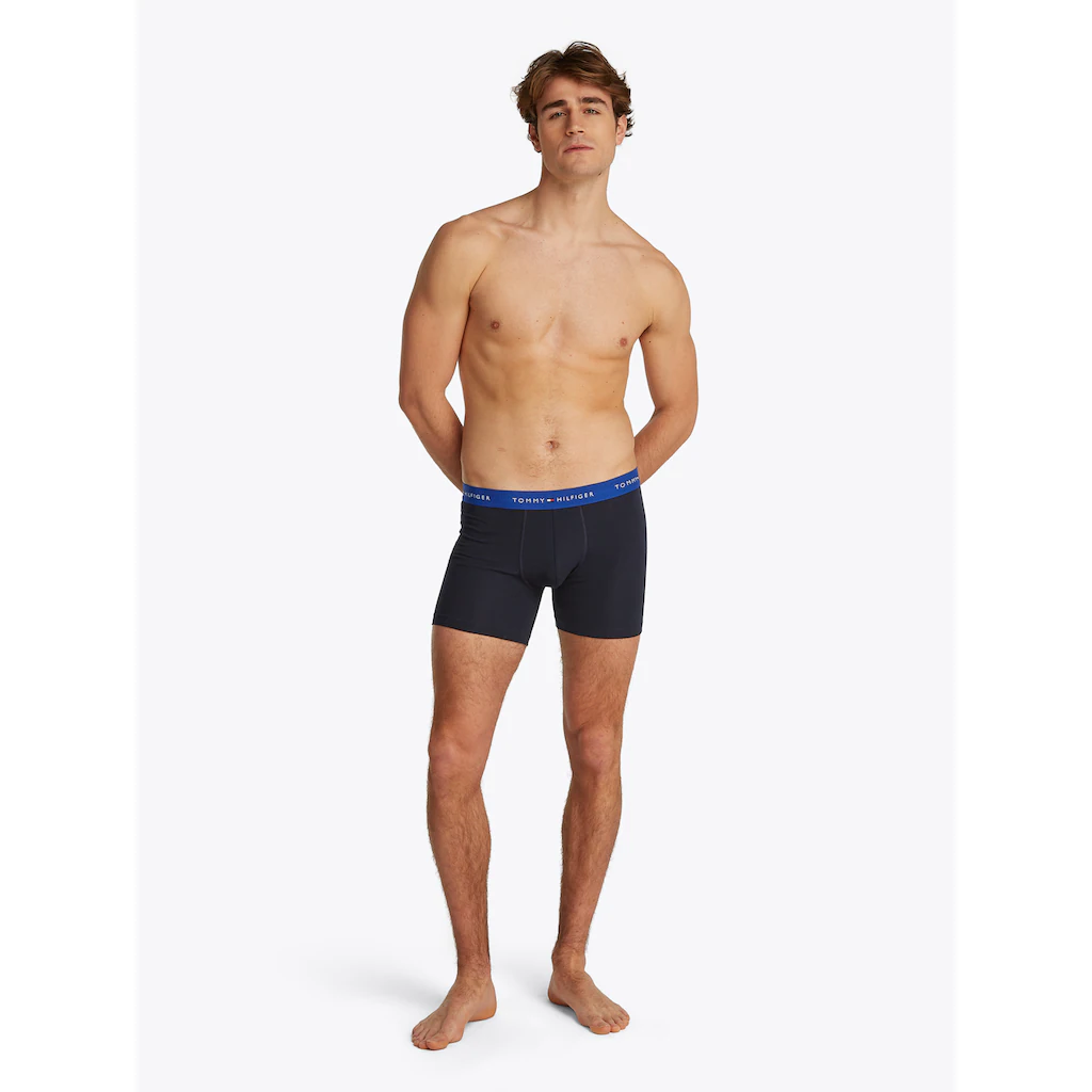 Tommy Hilfiger Underwear Boxershorts »3P BOXER BRIEF WB« (Packung 3 St. 3er-Pack) Mit Kontrastfarbenem Logobund Online Kaufen