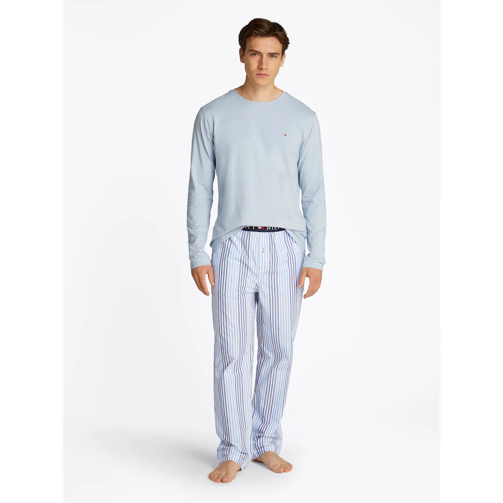 Tommy Hilfiger Underwear Pyjama »LS PANT WOVEN SET PRINT« (Set 2 tlg. 2er) mit Streifenmuster ▷ für