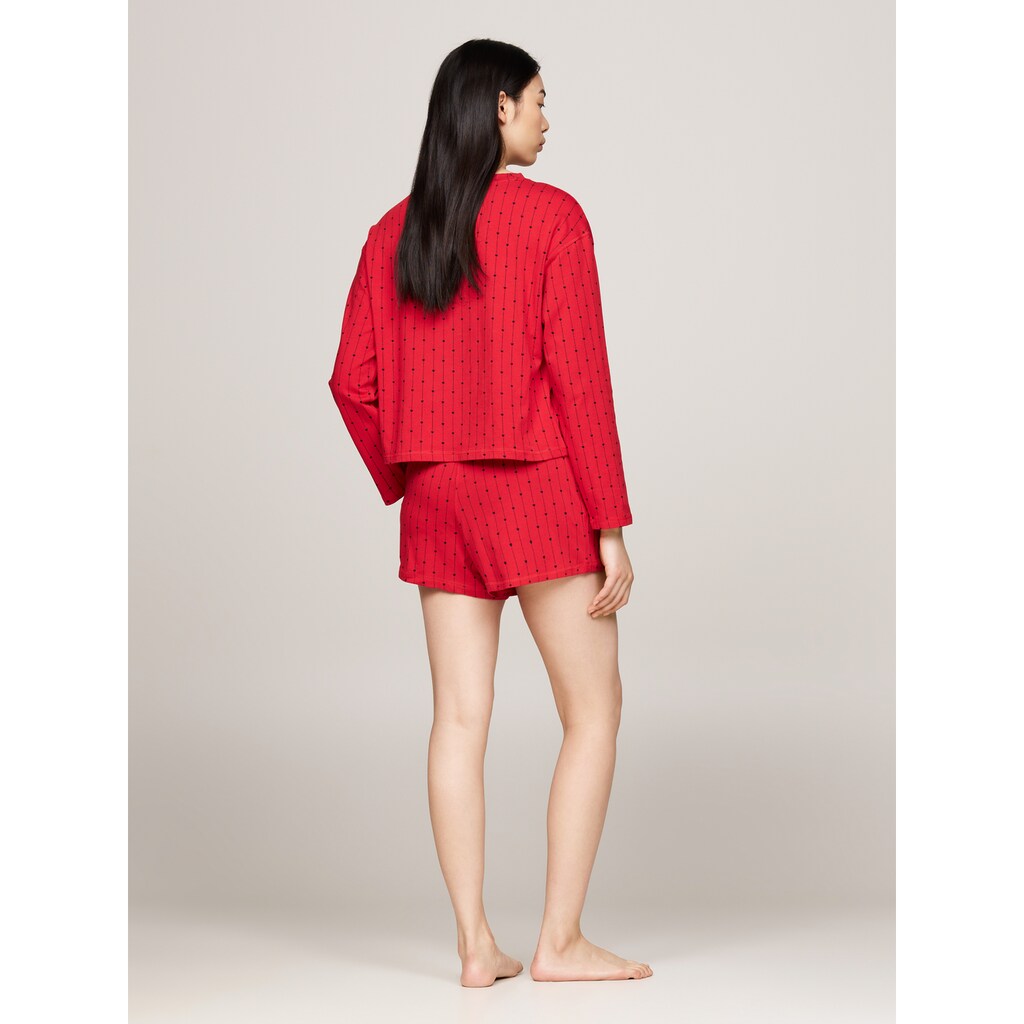 Tommy Hilfiger Underwear Pyjama »LS SHORT PRT PJ SET« (Set 2 Tlg. 2tlg) Mit Herzen Allover-Muster ▷ Für