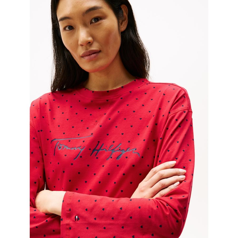 Tommy Hilfiger Underwear Pyjama »LS SHORT PRT PJ SET« (Set 2 Tlg. 2tlg) Mit Herzen Allover-Muster ▷ Für