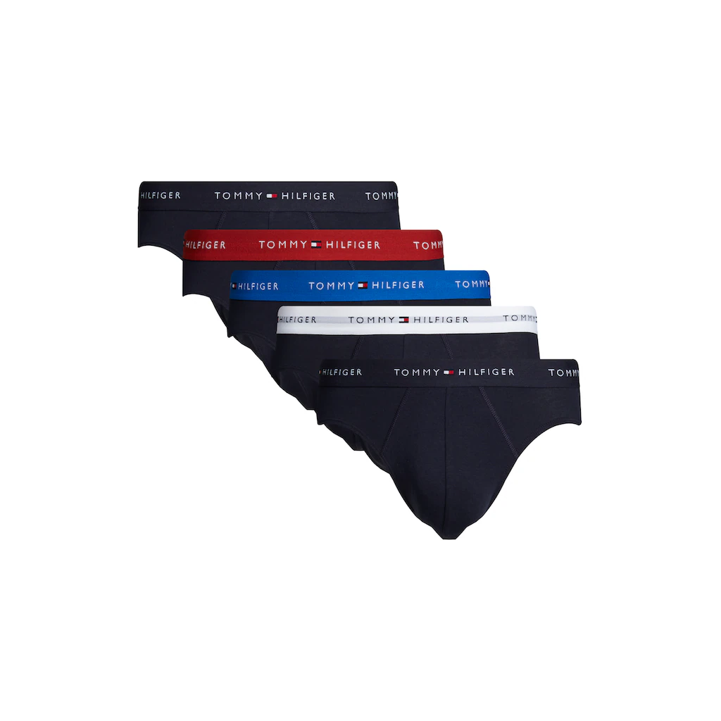 Tommy Hilfiger Underwear Slip »5P BRIEF« (Packung 5 St. 5er-Pack) mit kontrastfarbenem Logobund bestellen