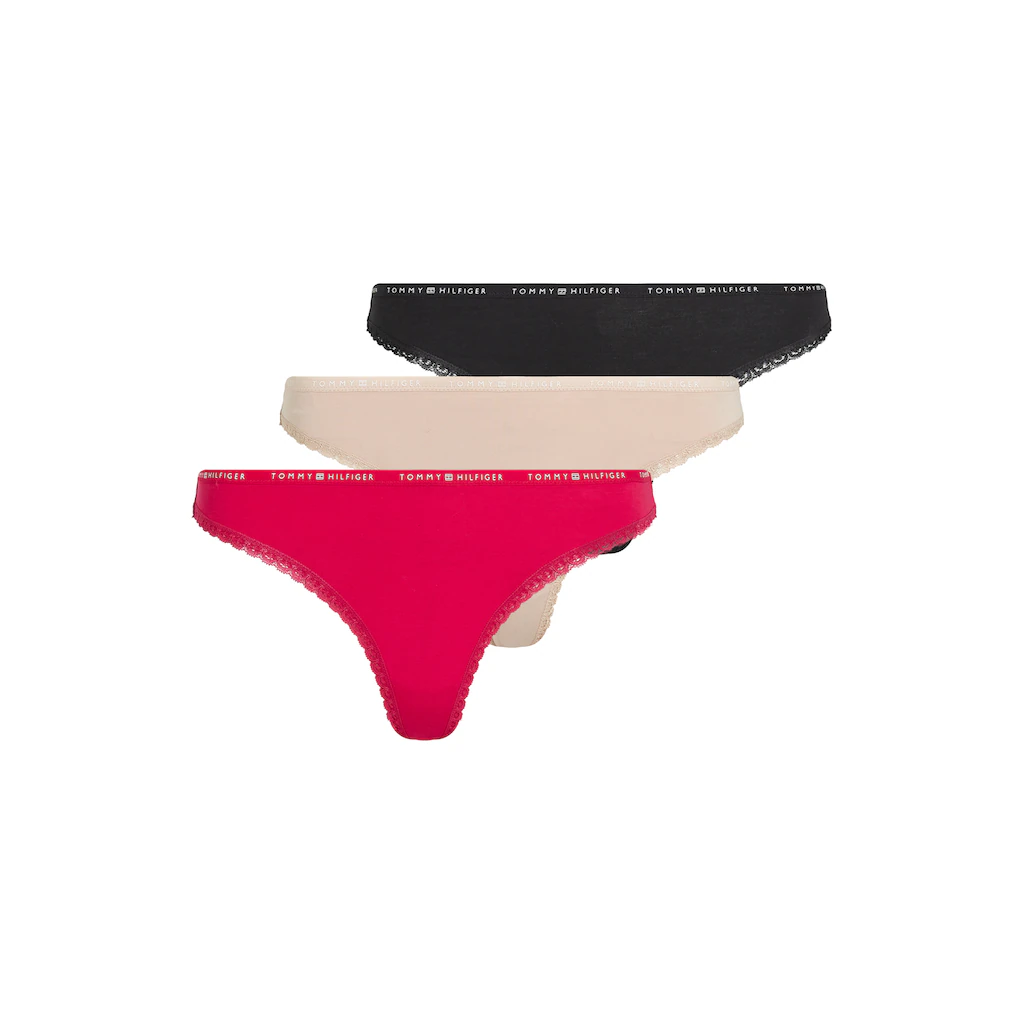 Tommy Hilfiger Underwear Tanga »3 PACK LACE THONG« (Packung 3 St. 3er) mit Spitzenkante bestellen