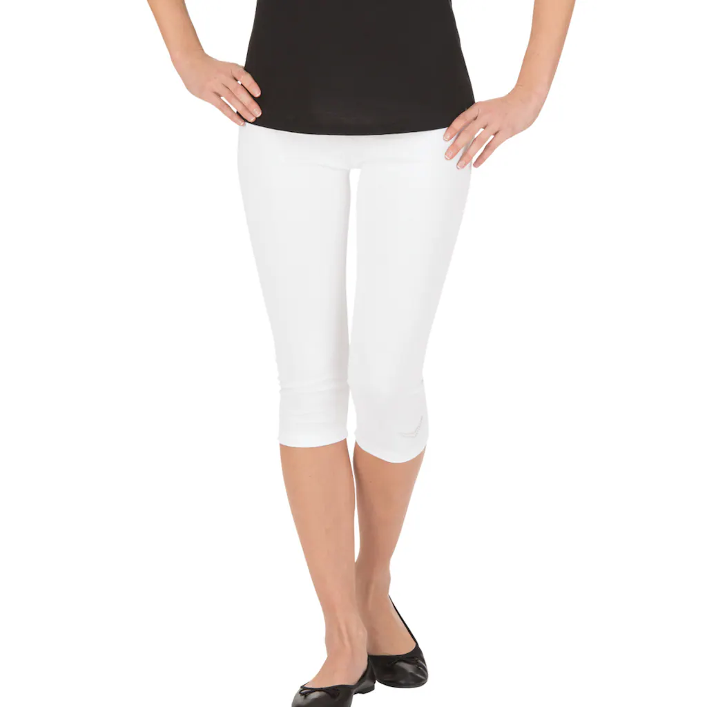 Trigema Leggings »TRIGEMA Leggings 3/4 mit Kristallsteinen« (1 tlg.)