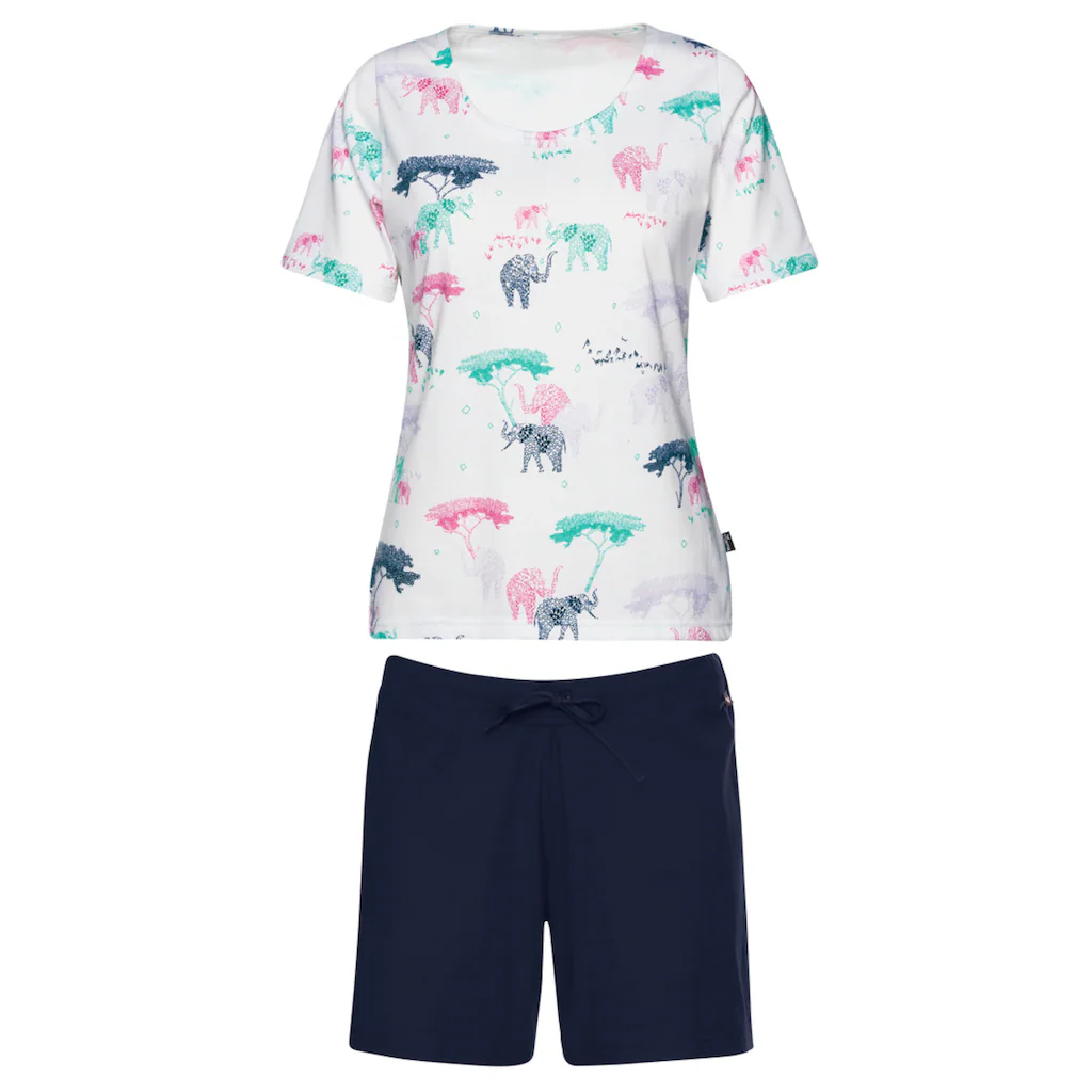 Trigema Schlafanzug »TRIGEMA Kurzer Schlafanzug Mit Safari-Print« (1 Tlg.) Kaufen