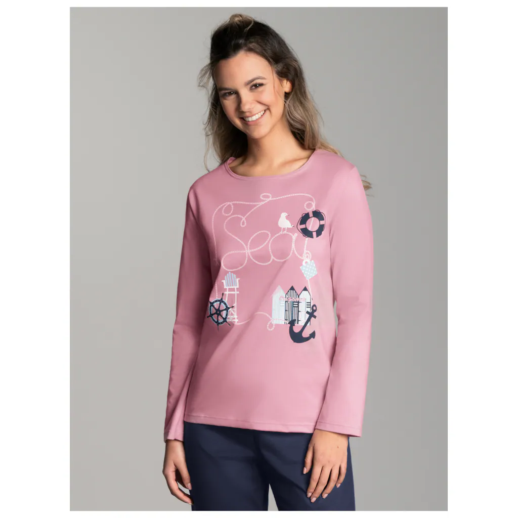 Trigema Schlafanzug »TRIGEMA Pyjama Oberteil mit maritimem Printmotiv« (1 tlg.) online bestellen