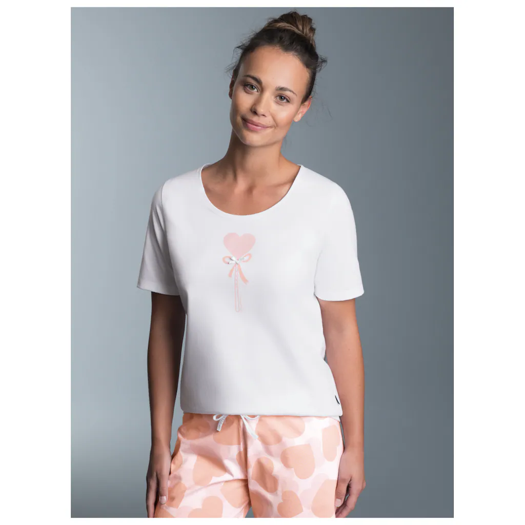 Trigema Schlafanzug »TRIGEMA T-Shirt Mit Süßem Herzchen-Printmotiv« (1 Tlg.) Kaufen