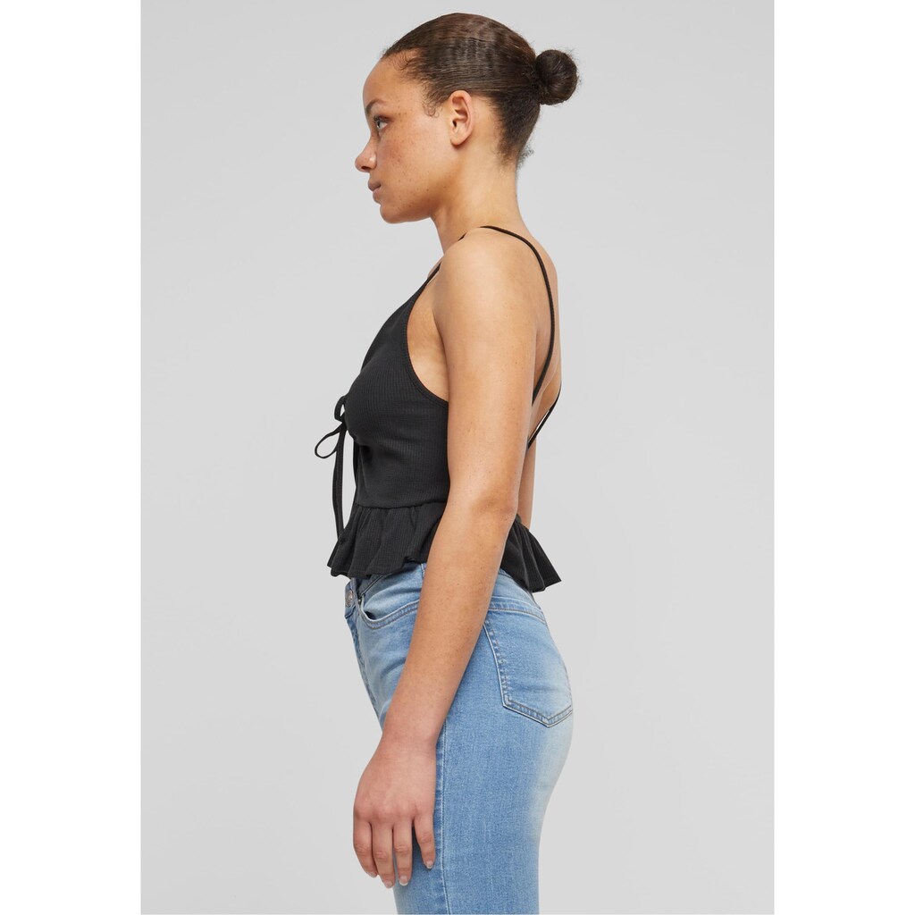 URBAN CLASSICS Bügelloser BH »Urban Classics Damen Ladies Waffle Pique Ruffle Top«