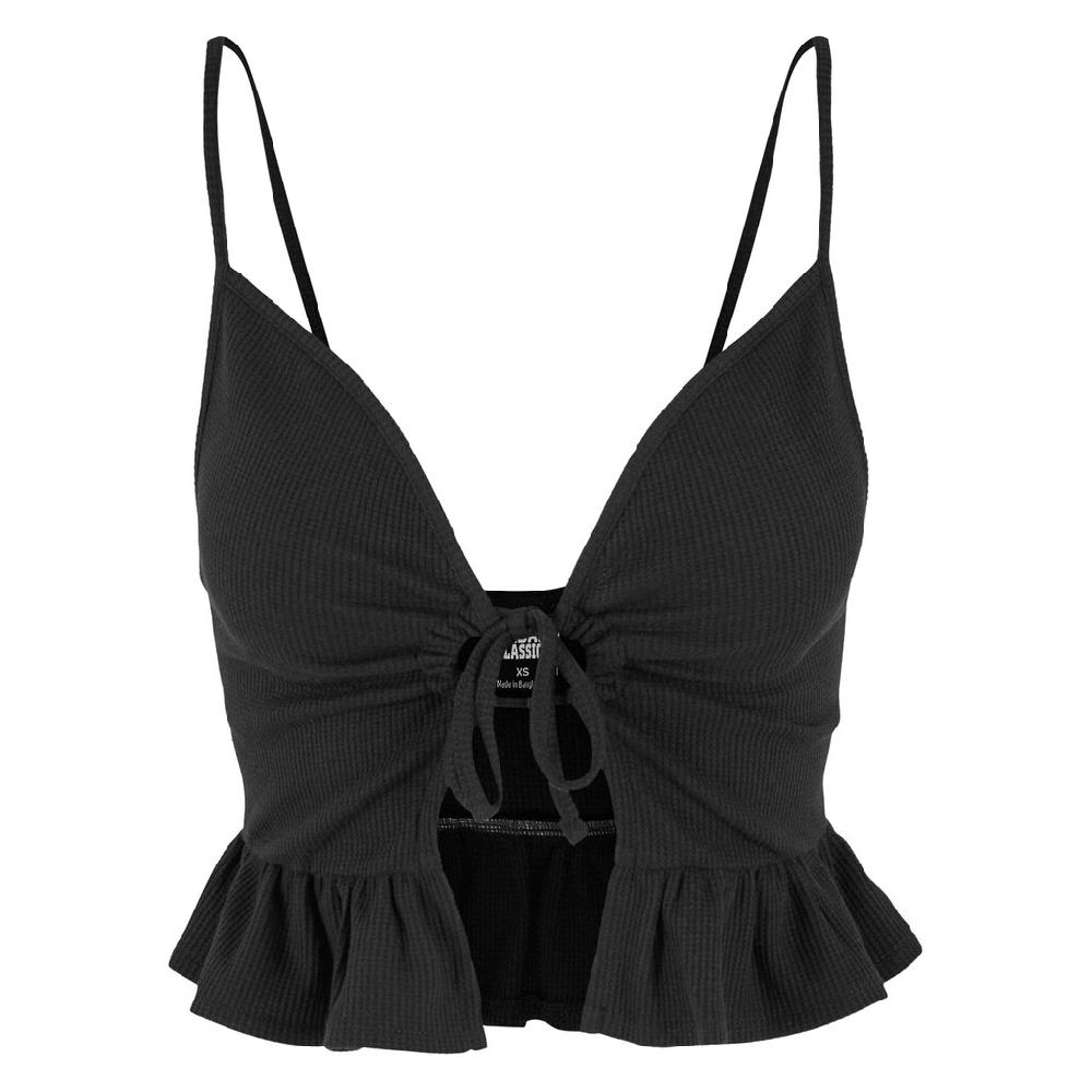 URBAN CLASSICS Bügelloser BH »Urban Classics Damen Ladies Waffle Pique Ruffle Top«