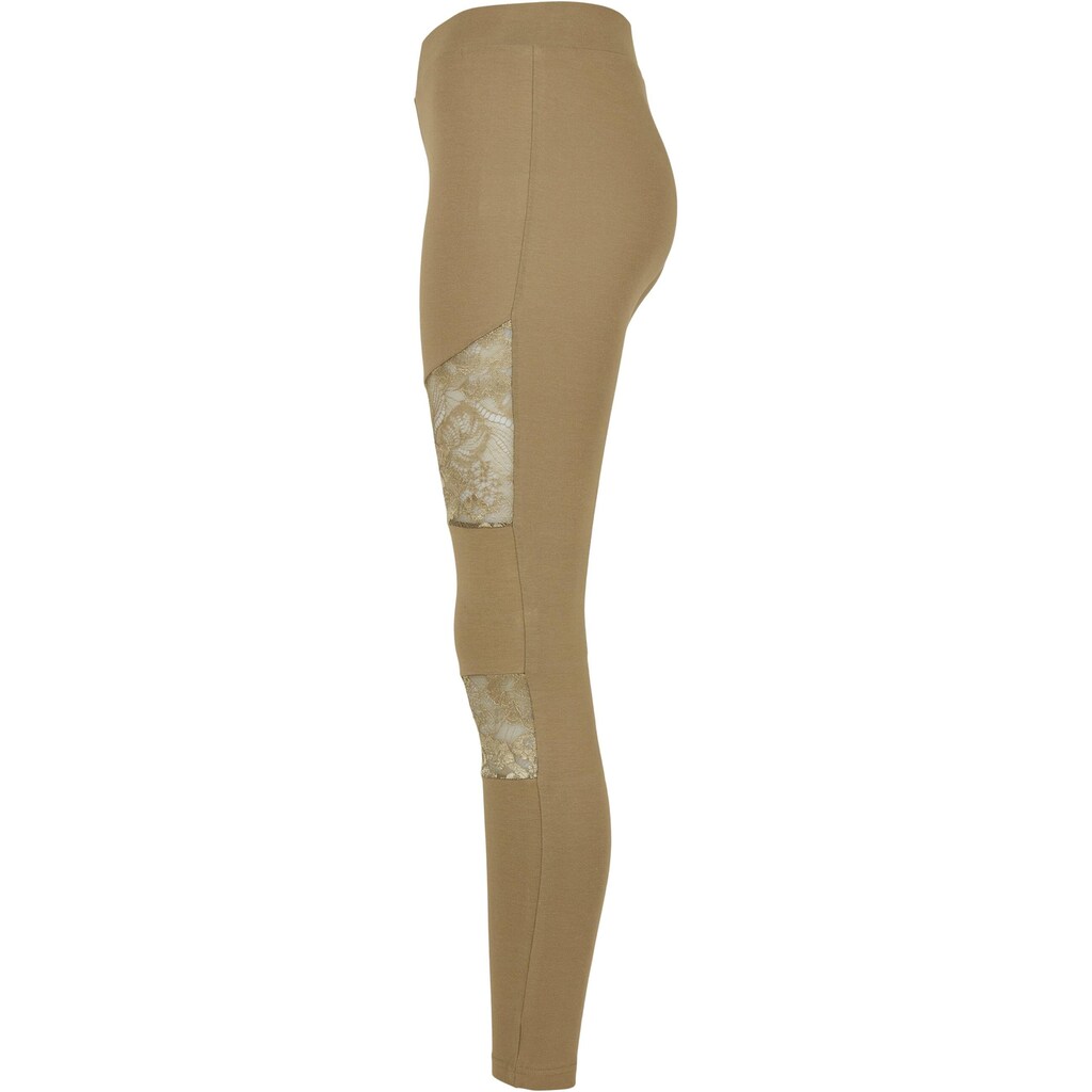 URBAN CLASSICS Leggings »Urban Classics Damen Ladies Laces Inset Leggings« (1 Tlg.)