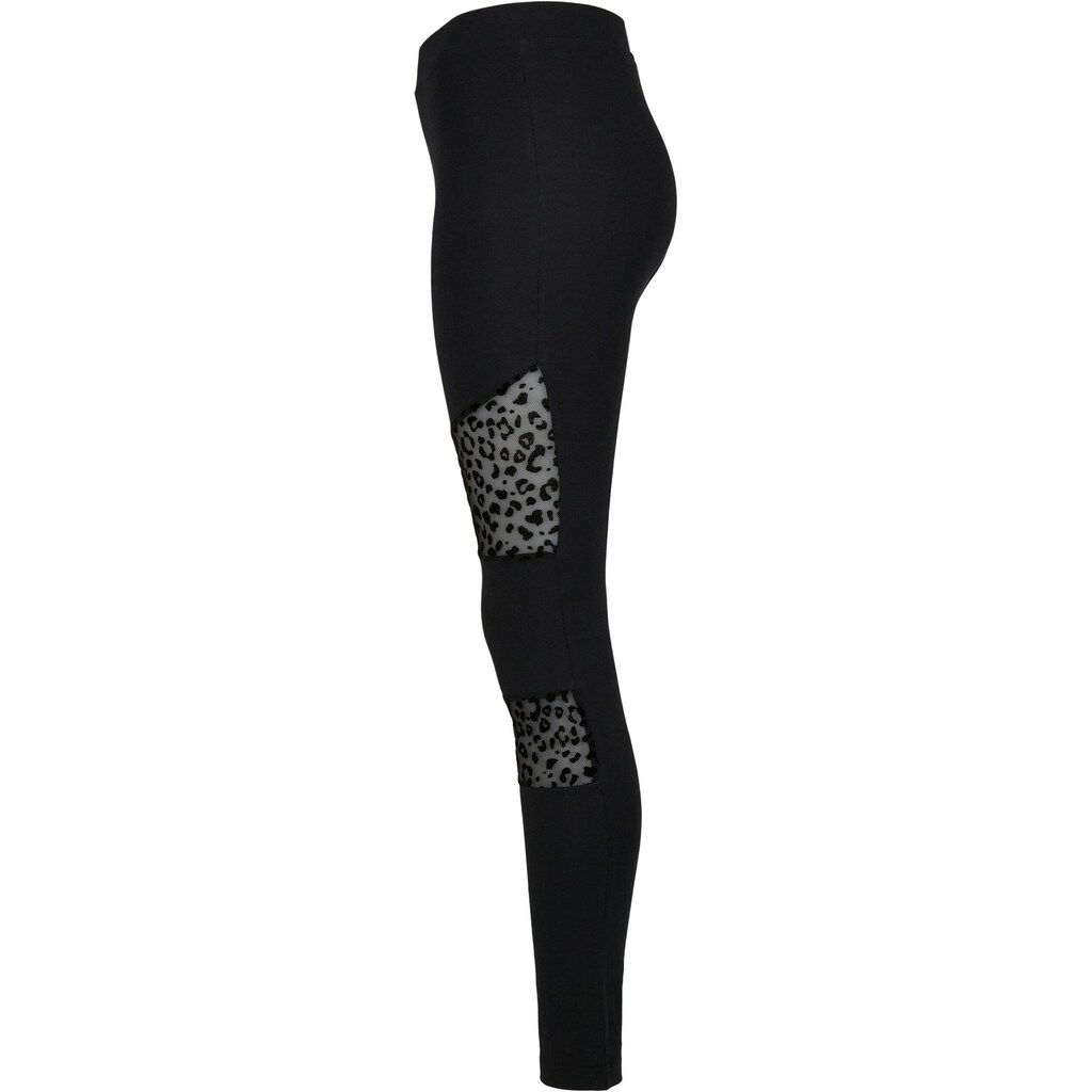 URBAN CLASSICS Leggings »Urban Classics Damen Ladies Flock Lace Inset Leggings« (1 Tlg.)