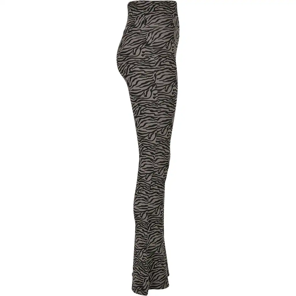 URBAN CLASSICS Leggings »Urban Classics Damen Ladies High Waist Zebra Boot Cut Leggings« (1 Tlg.)