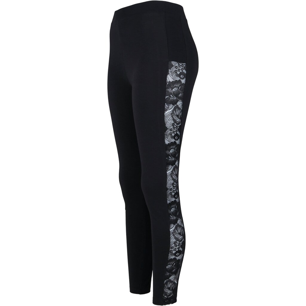 URBAN CLASSICS Leggings »Urban Classics Damen Ladies Lace Striped Leggings« (1 Tlg.)