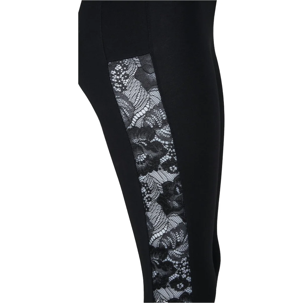 URBAN CLASSICS Leggings »Urban Classics Damen Ladies Lace Striped Leggings« (1 Tlg.)