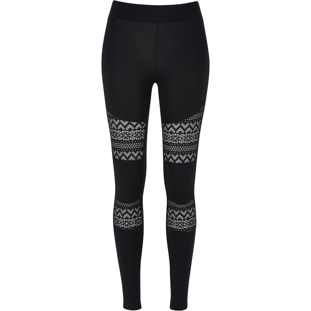 URBAN CLASSICS Leggings »Urban Classics Damen Ladies Crochet Lace Inset Leggings« (1 tlg.)