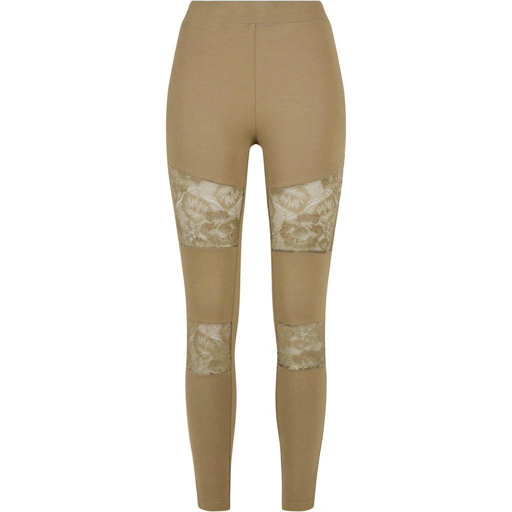 URBAN CLASSICS Leggings »Urban Classics Damen Ladies Laces Inset Leggings« (1 tlg.)