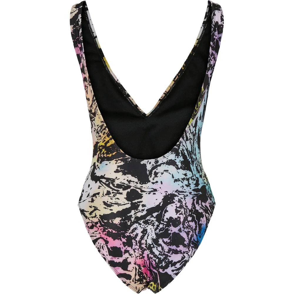 URBAN CLASSICS Monokini »Urban Classics Damen Ladies Recycled Pattern High Leg Swimsuit« ▷ Für