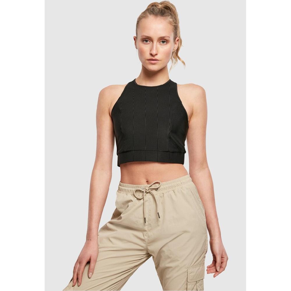 URBAN CLASSICS Sport-BH »Urban Classics Damen Ladies Cropped Shiny Rib Top« ▷ Für