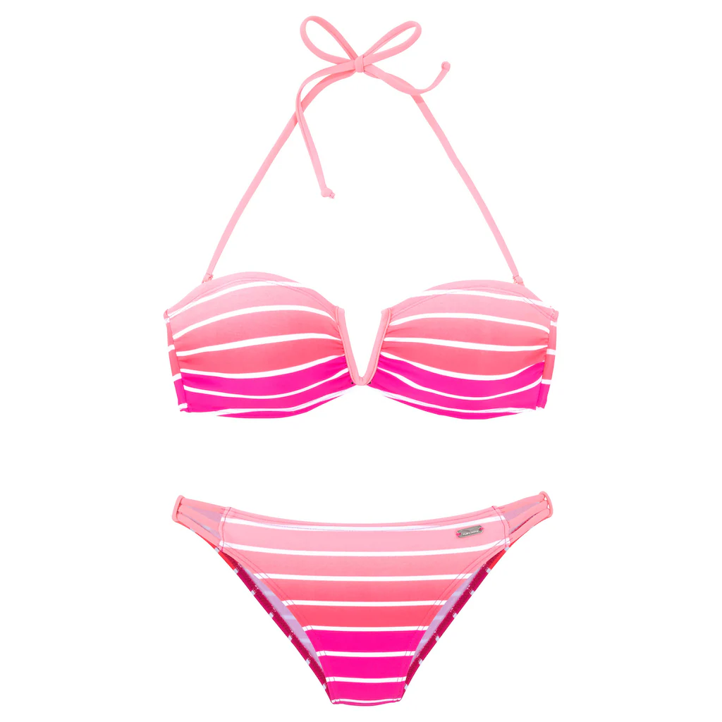 Venice Beach Bandeau-Bikini Mit Herausnehmbaren Cups Abnehmbare Träger Mit Seitlichen Stäbchen Online Kaufen