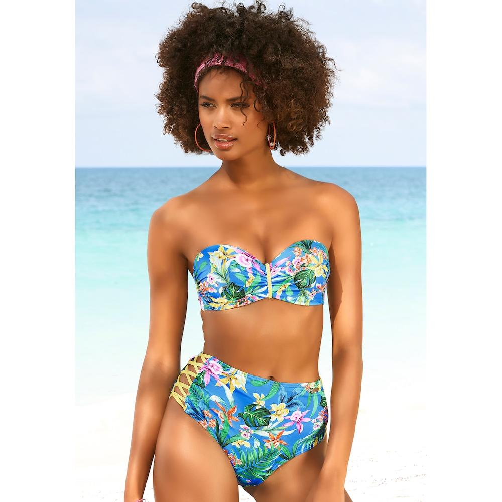 Venice Beach Bikini-Hose »Hanni« mit tropischem Print und gelben Details kaufen