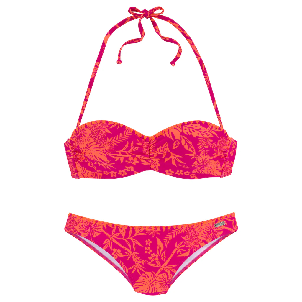 Venice Beach Bügel-Bandeau-Bikini »Kensi« Mit Kontrasfarbener Häkelkante