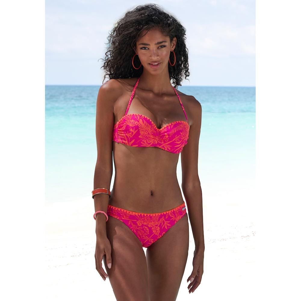 Venice Beach Bügel-Bandeau-Bikini »Kensi« mit kontrasfarbener Häkelkante