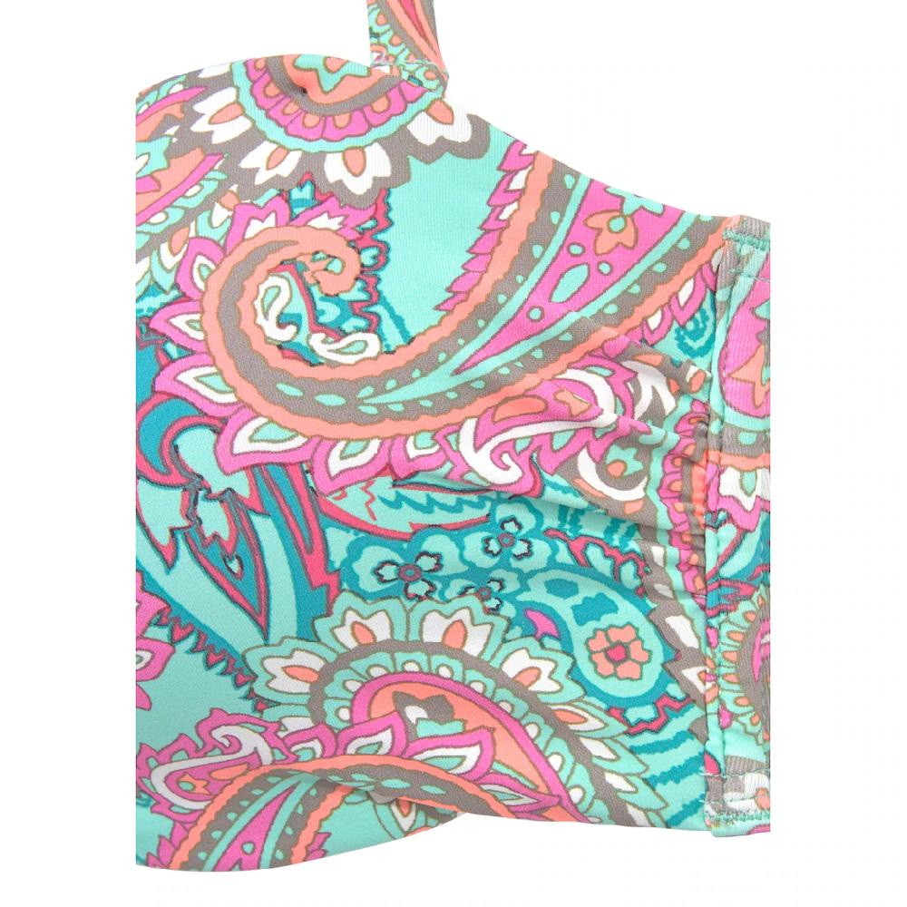 Venice Beach Bügel-Bandeau-Bikini-Top »Paislee« Bedruckt Wattierte Cups Seitliche Stäbchen Abnehmbare Träger Kaufen