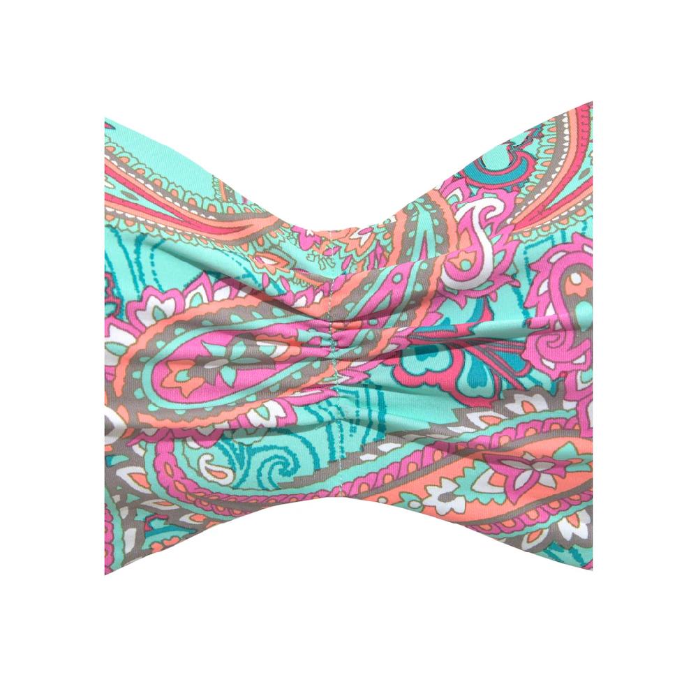 Venice Beach Bügel-Bandeau-Bikini-Top »Paislee« Bedruckt Wattierte Cups Seitliche Stäbchen Abnehmbare Träger Kaufen