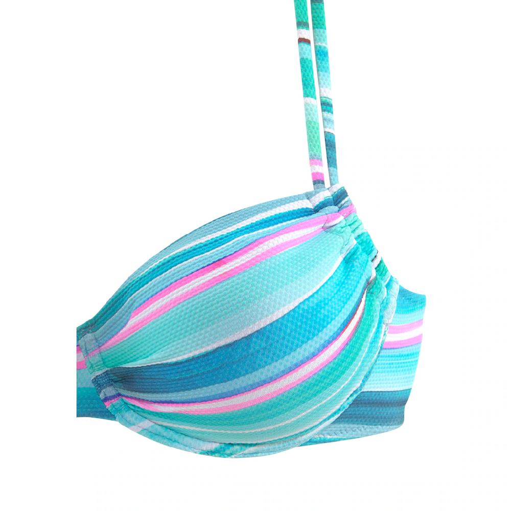 Venice Beach Bügel-Bikini In Gestreifter Piqué-Qualität ▷ Für