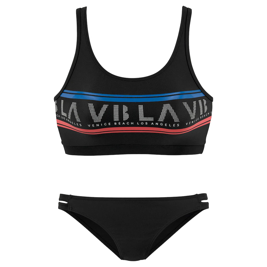 Venice Beach Bustier-Bikini Mit Trendigem Rubber-Print