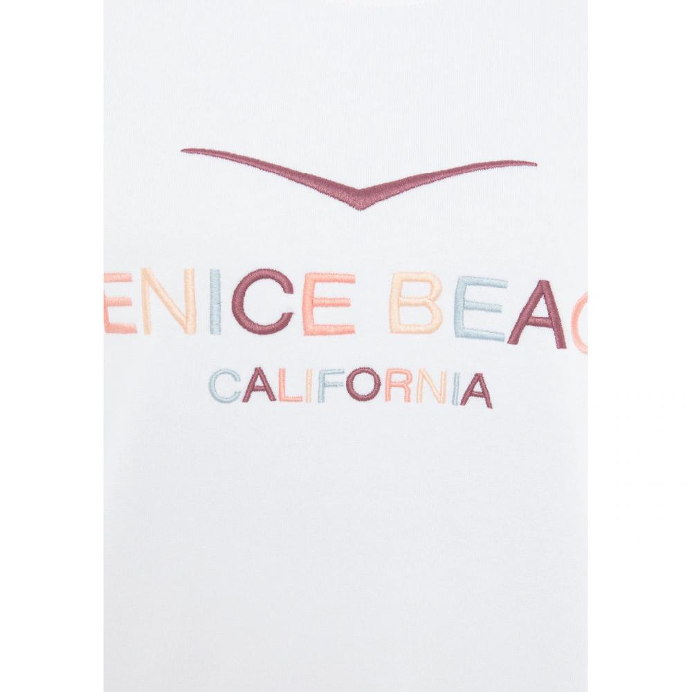 Venice Beach Sweatshirt Mit Großer Logostickerei Sportlich-casual