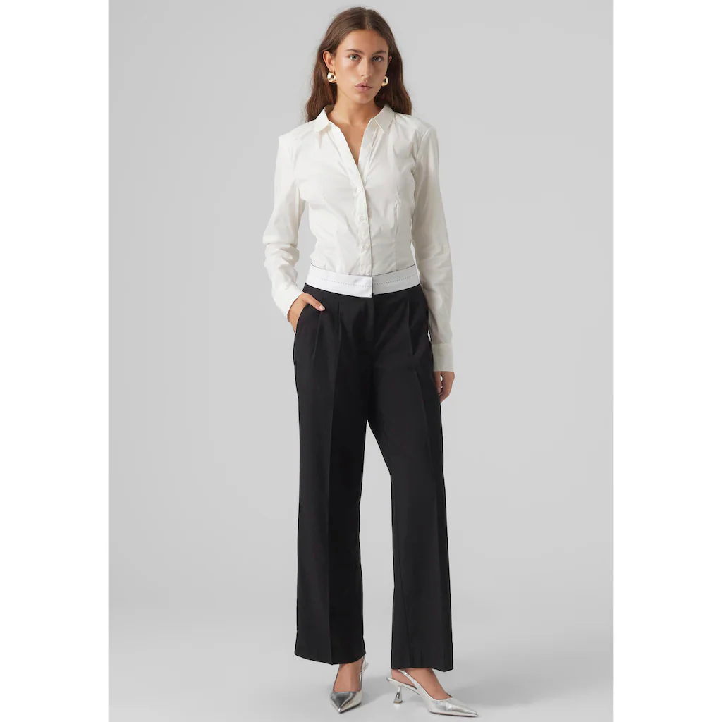 Vero Moda Blusenbody »VMLADY L/S G-STRING SHIRT WVN NEW NOOS«