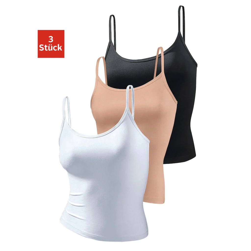 Vivance active Spaghettitop (3er-Pack) aus weicher Microfaser kaufen