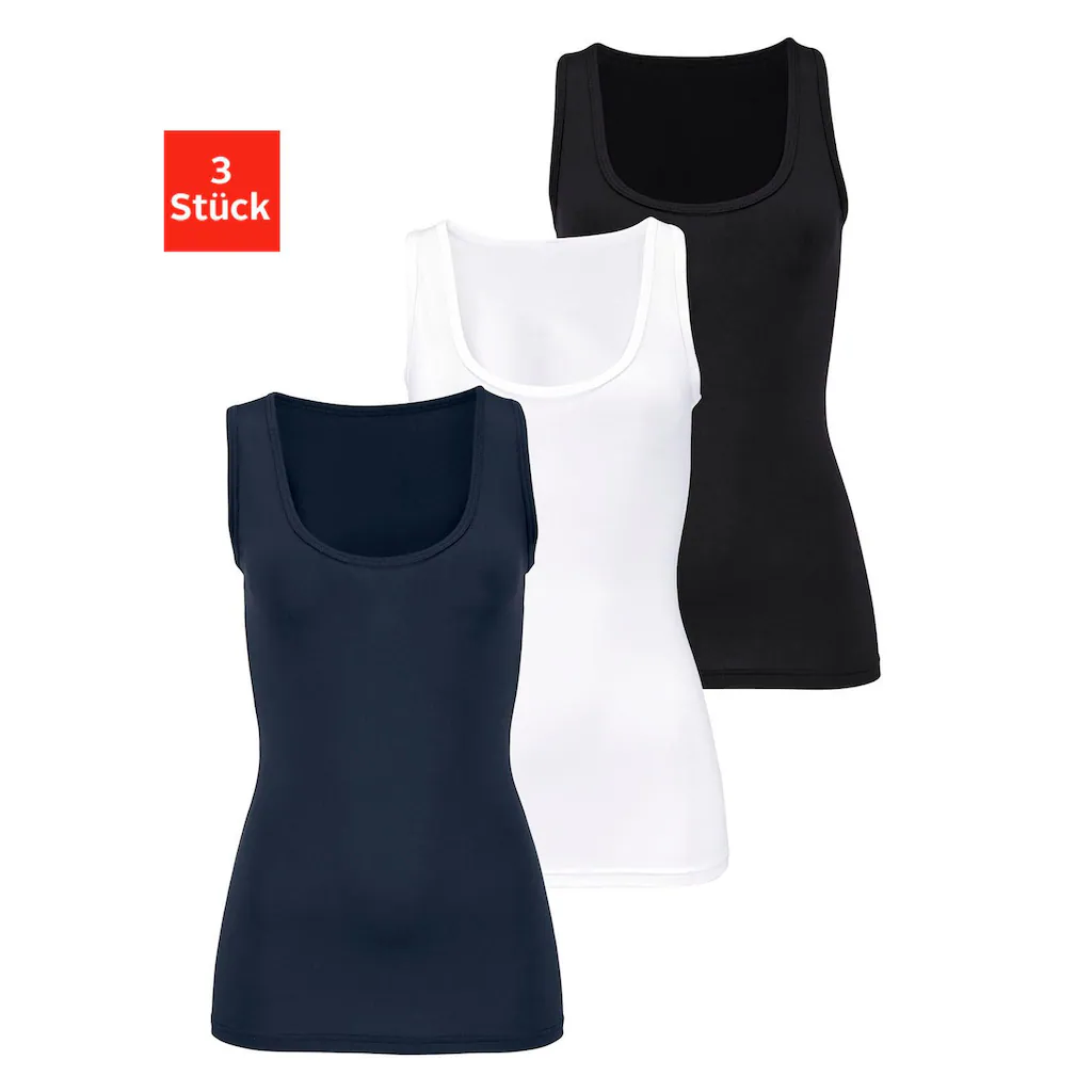 Vivance active Unterhemd (3er-Pack) aus weicher Microfaser Tanktop Unterziehshirt bestellen
