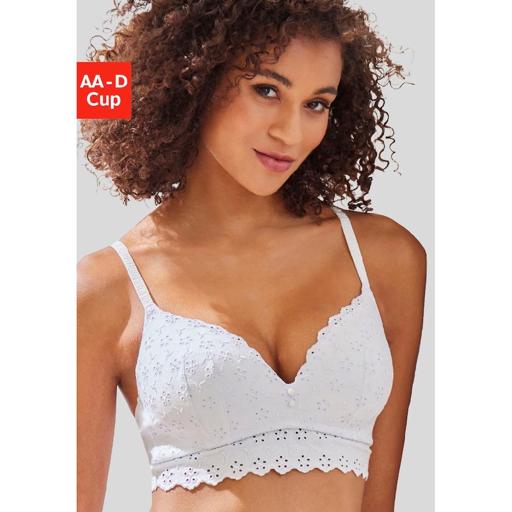 Vivance Bralette-BH ohne Bügel aus weicher Baumwolle mit Lochstickerei Dessous bestellen