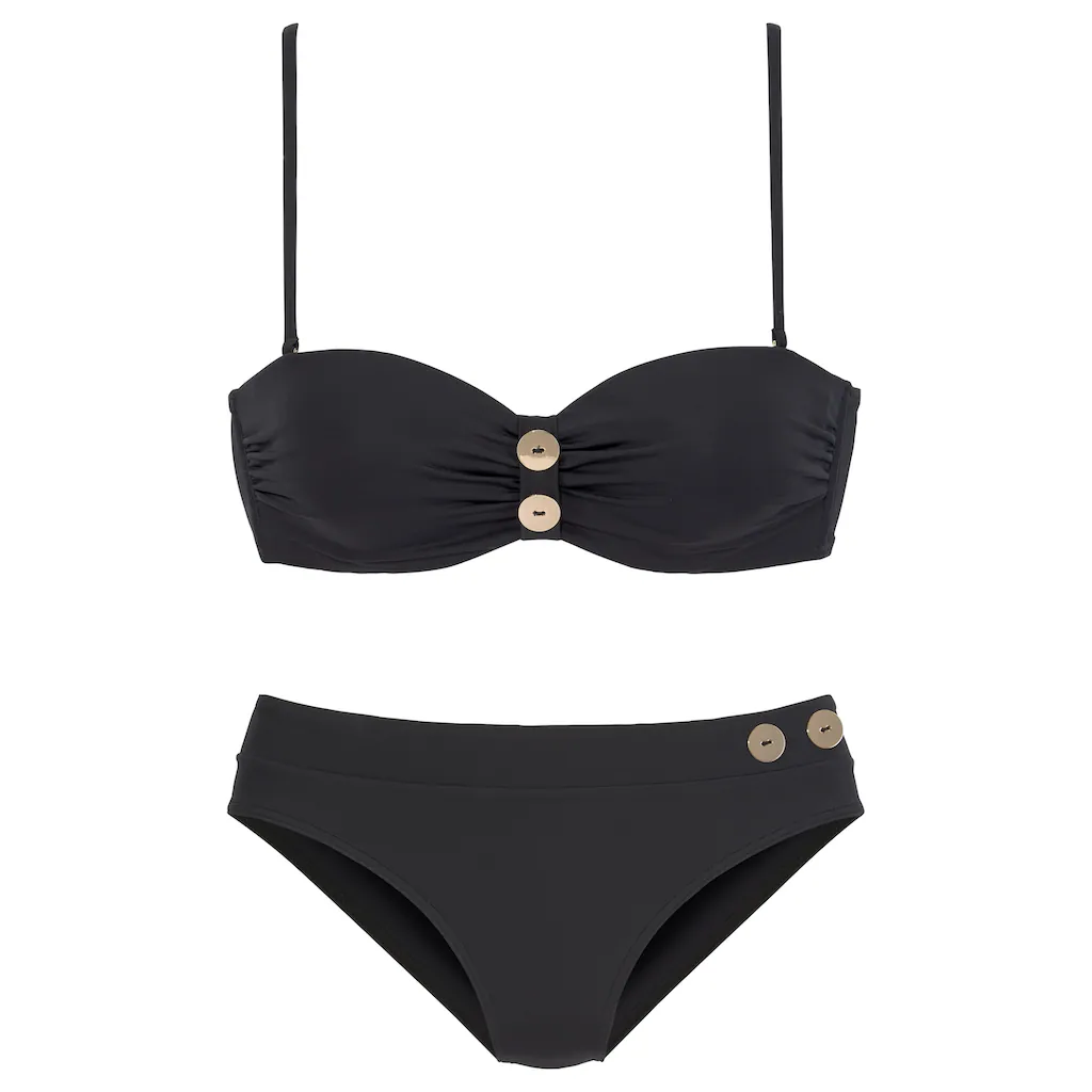 Vivance Bügel-Bandeau-Bikini Mit Edlen Zierknöpfen Online Kaufen