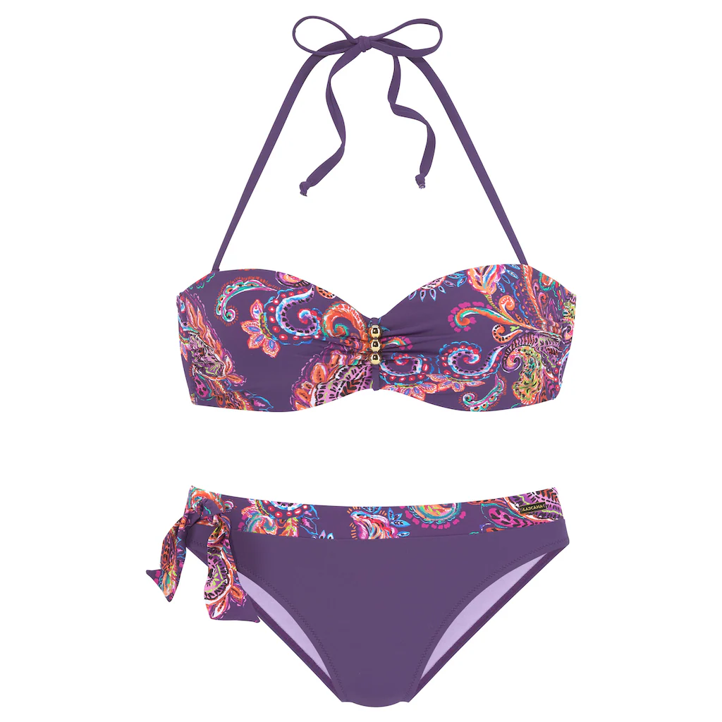 Vivance Bügel-Bandeau-Bikini Mit Lilafarbenem Paisleyprint Online Bestellen