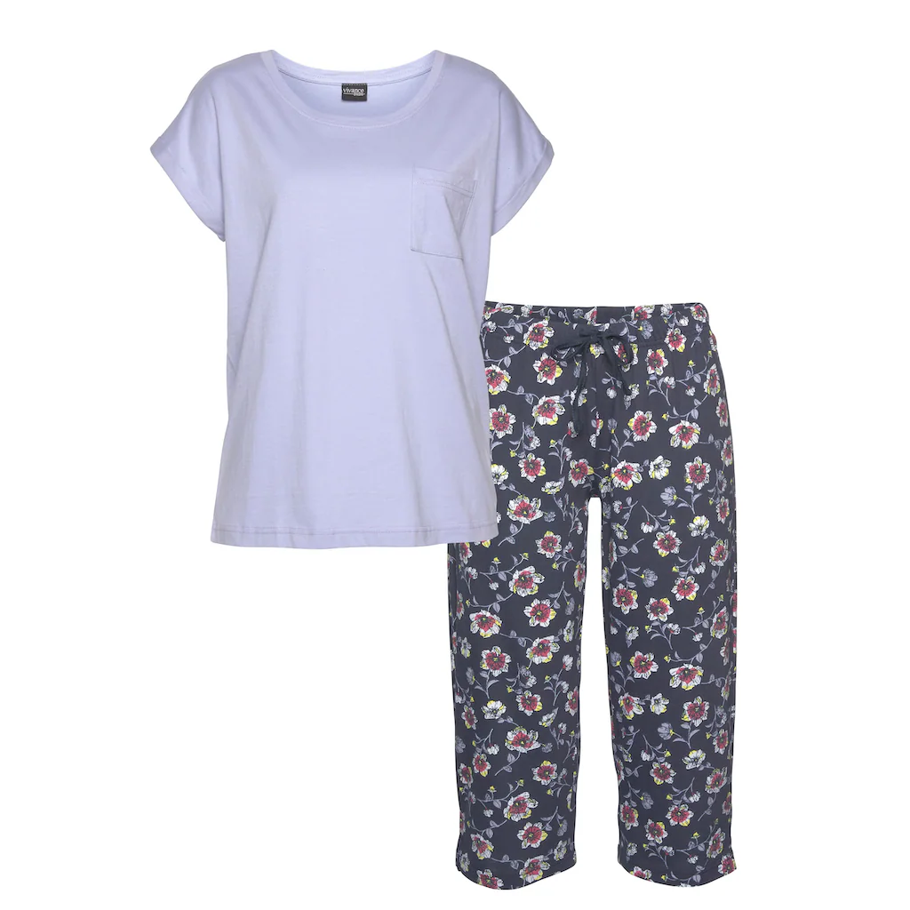 Vivance Dreams Capri-Pyjama (2 Tlg.) Mit Gemusterter Schlafhose Bestellen